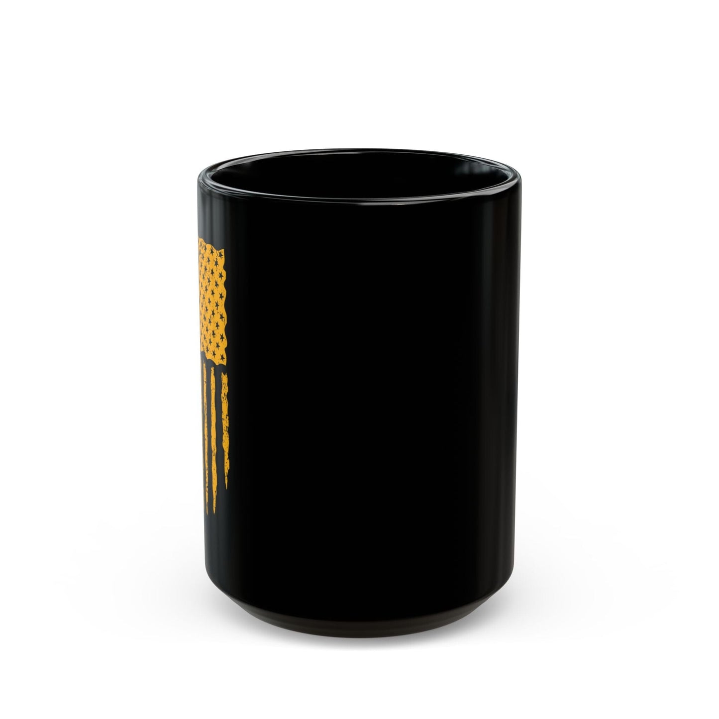 Yinzer Flag Coffee Mug – Black & Gold 11oz & 15oz Ceramic Mug | Patriotic Pittsburgh Gift Mug Printify 15oz