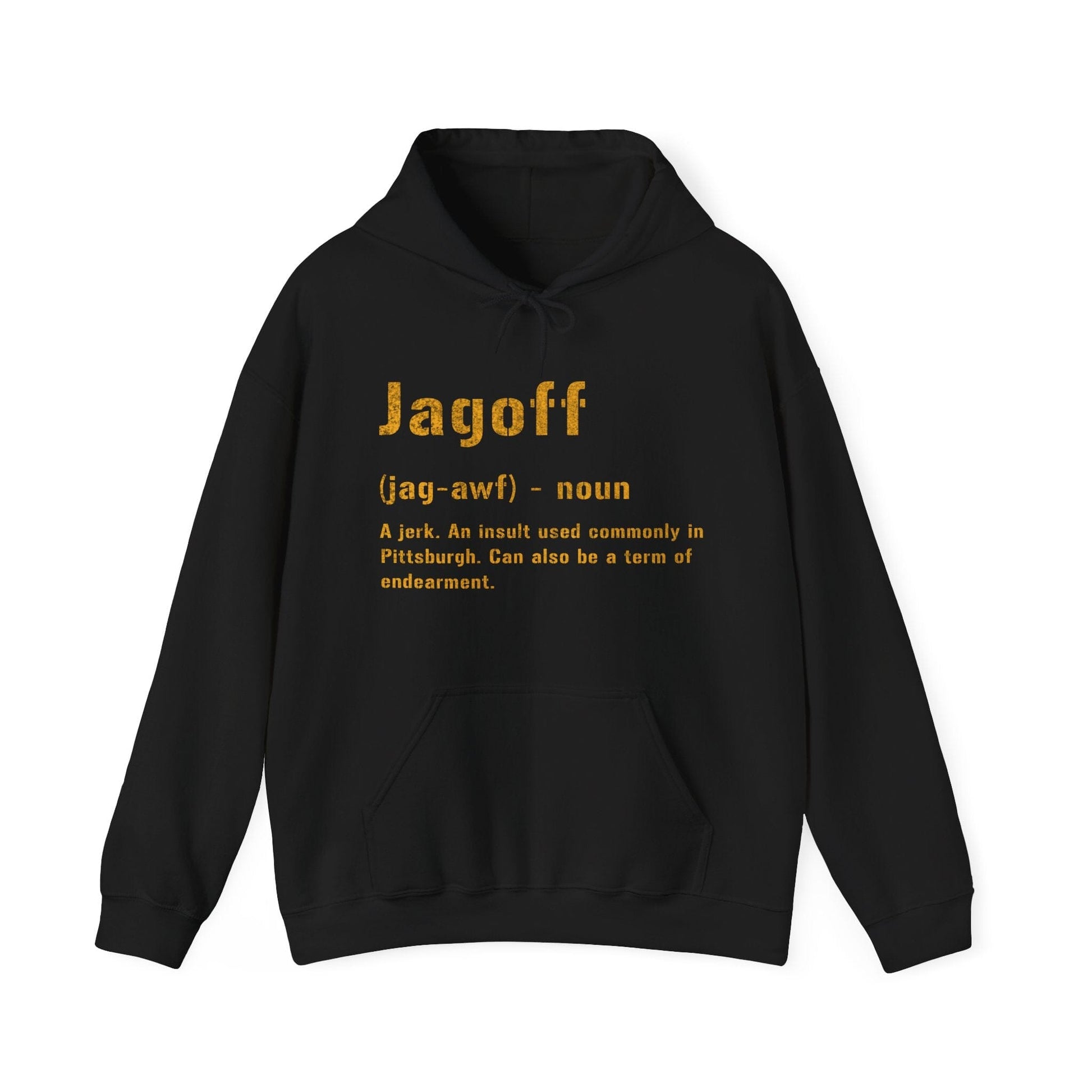 Jagoff Definition Hoodie - Pittsburghese Sweatshirt Hoodie Printify Black S