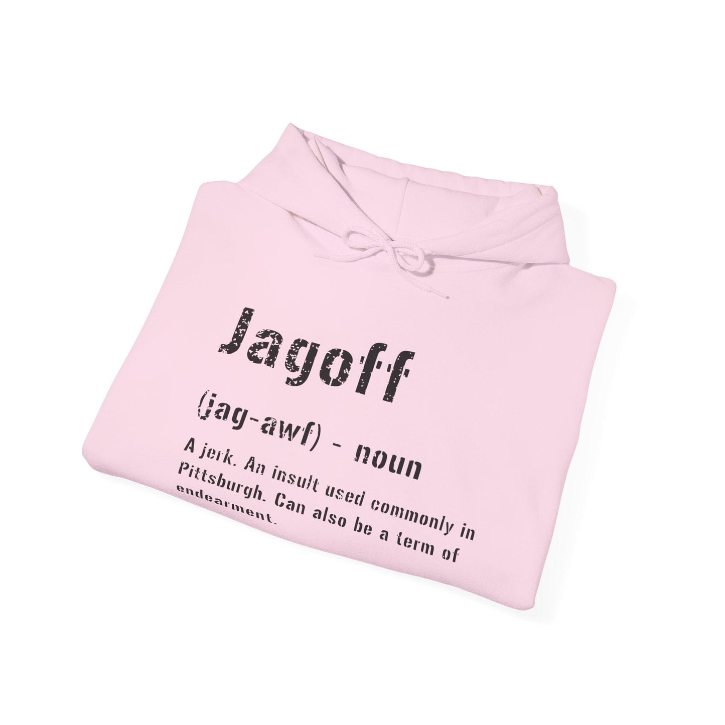 Jagoff Pittsburghese Definition Hoodie – Yinzer Sweatshirt | Unisex Black and Gold Pullover Hoodie Yinzergear