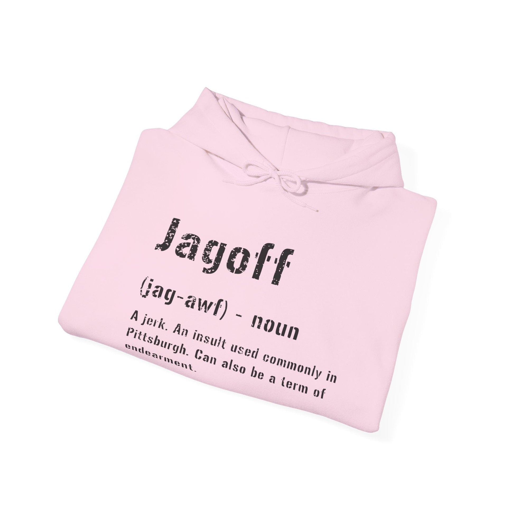 Jagoff Pittsburghese Definition Hoodie – Yinzer Sweatshirt | Unisex Black and Gold Pullover Hoodie Yinzergear