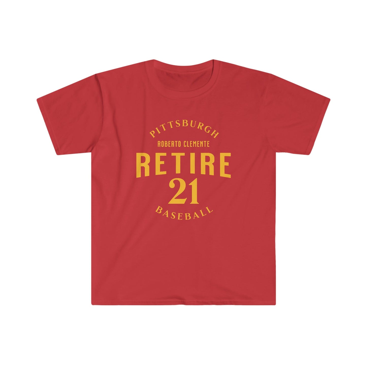Retire 21 Roberto Clemente T-Shirt T-Shirt Yinzergear Red S