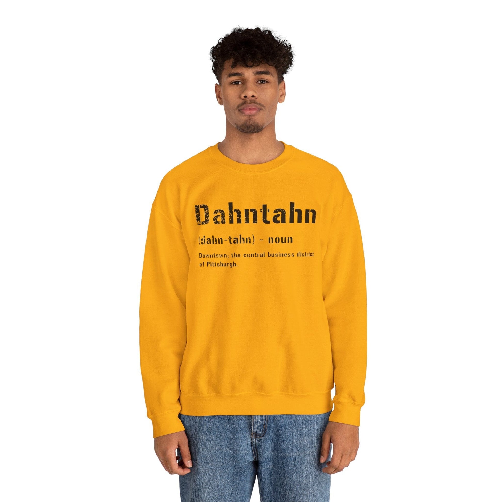 Dahntahn Sweatshirt - Pittsburghese Crewneck Sweatshirt Yinzergear