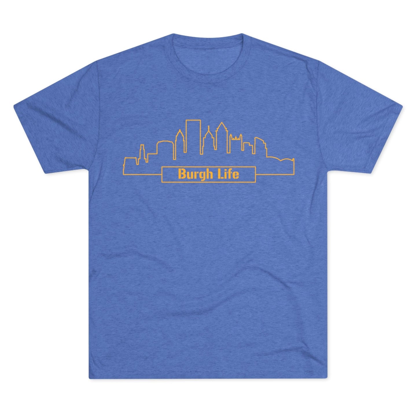 Burgh Life Pittsburgh Skyline Tee - Steel City Shirt T-Shirt Printify S Tri-Blend Vintage Royal