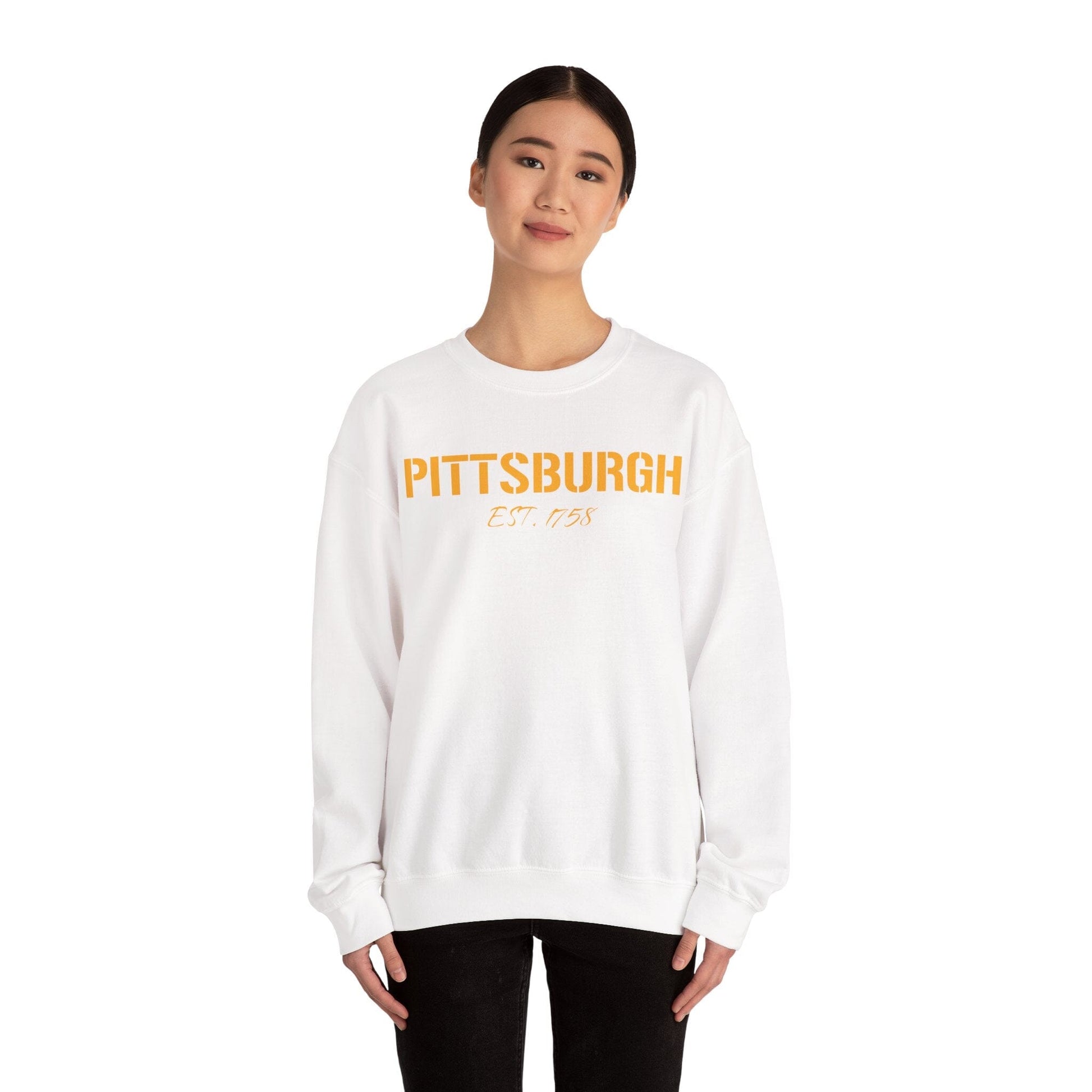 Pittsburgh EST 1758 Sweatshirt - Steel City Crewneck Sweatshirt Yinzergear