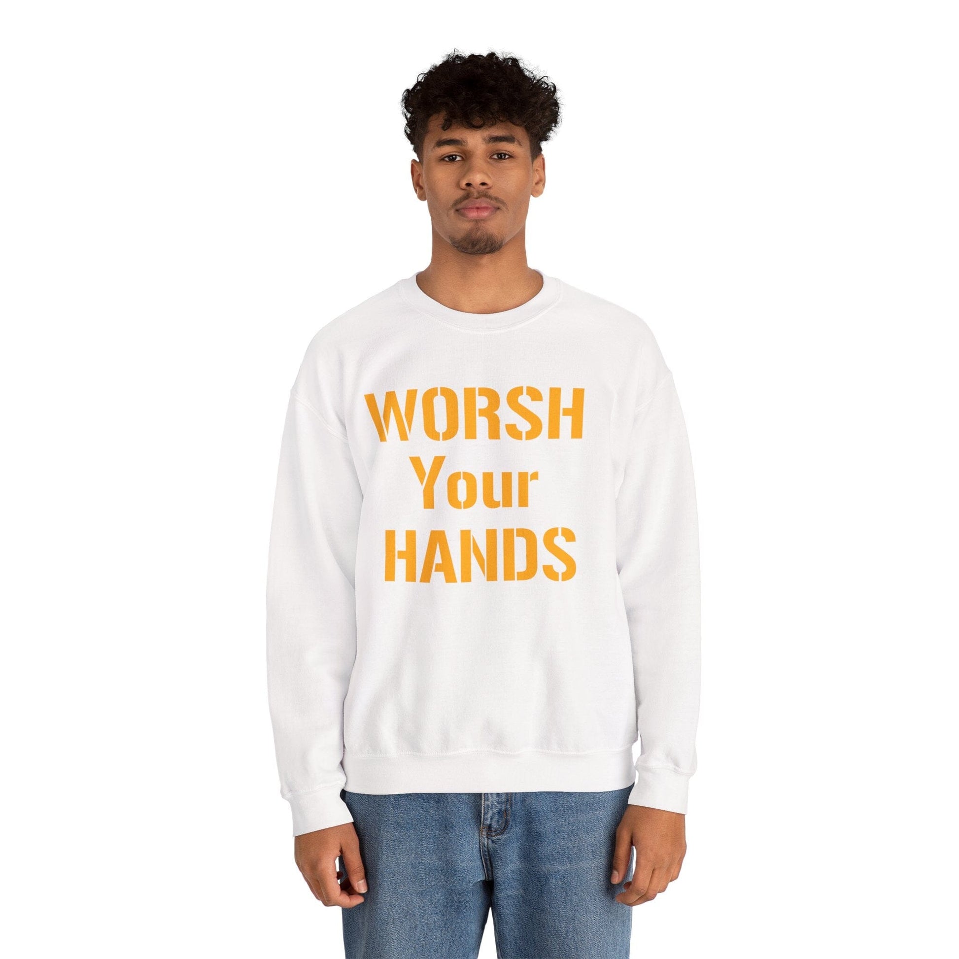 Worsh Your Hands Sweatshirt - Pittsburgh Saying Crewneck Sweatshirt Yinzergear