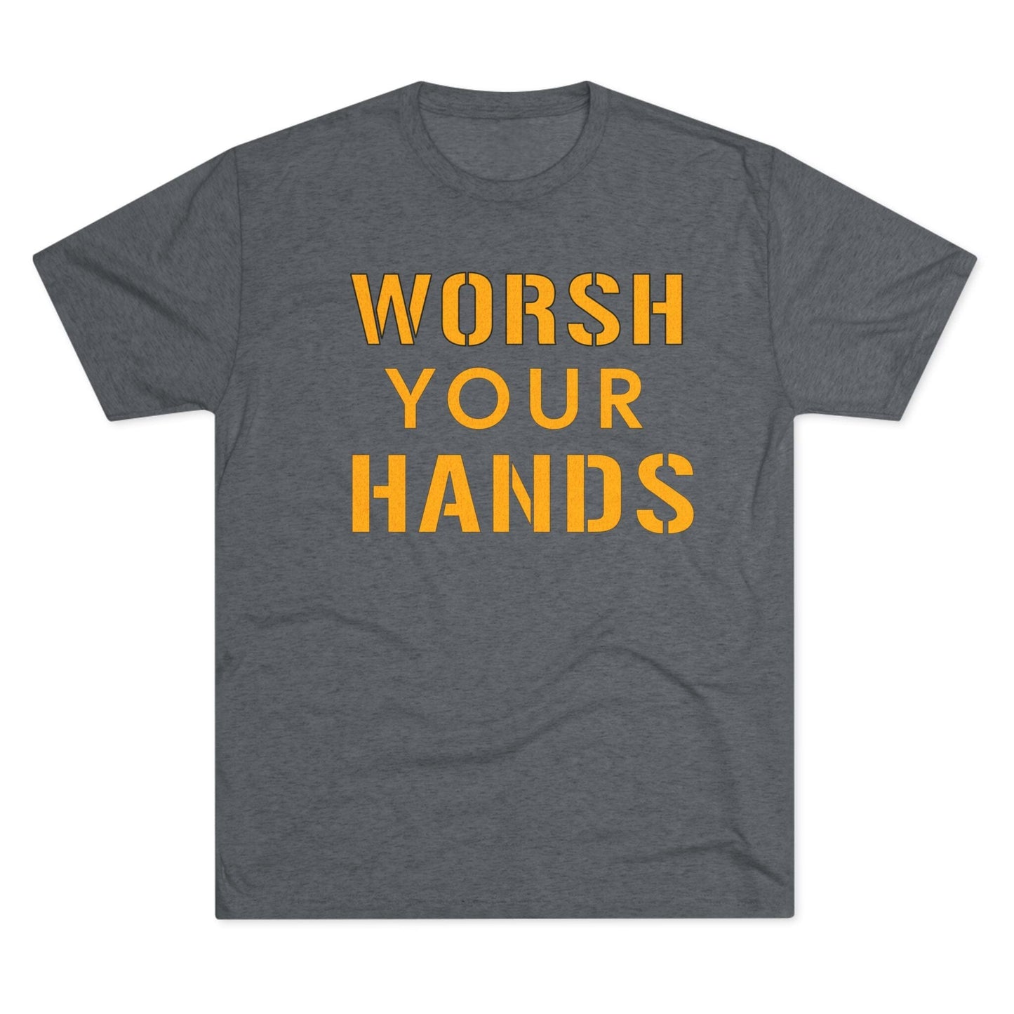 Worsh Your Hands Tri-Blend Tee - Pittsburgh Funny Shirt T-Shirt Printify S Tri-Blend Premium Heather