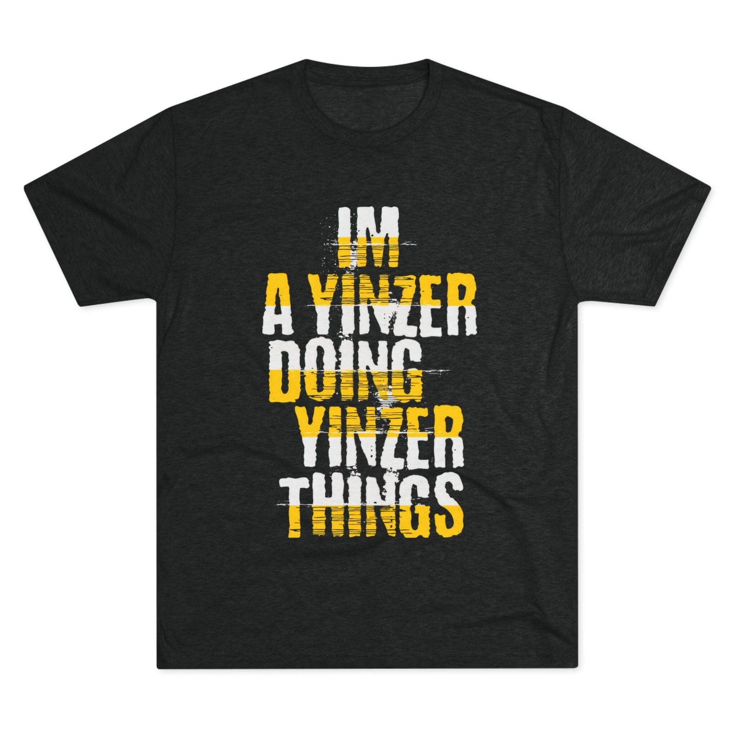 Yinzer Doing Yinzer Things Tee - Pittsburgh Pride Shirt T-Shirt Printify S Tri-Blend Vintage Black