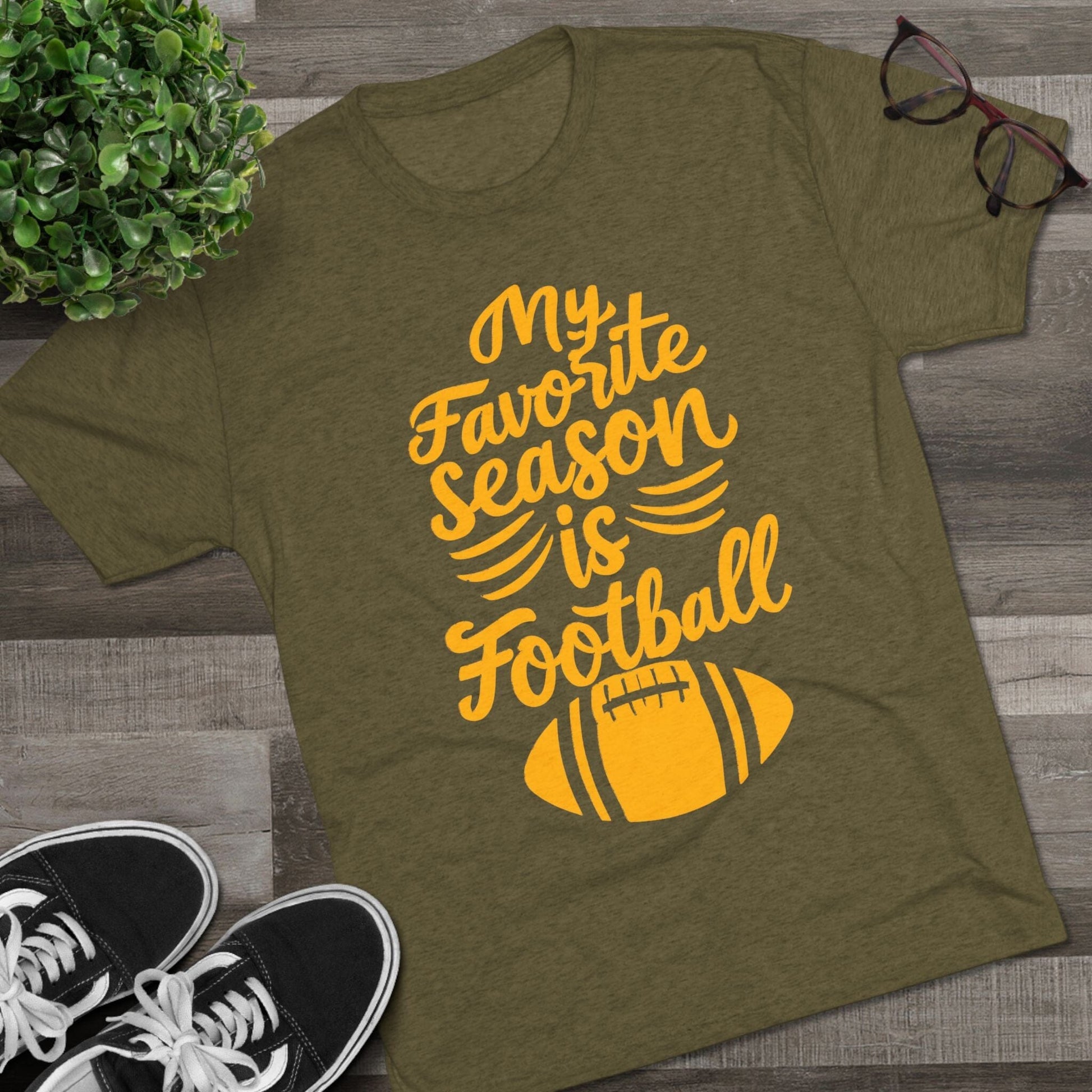 My Favorite Season is Football Tri-Blend Tee - Fan Gift T-Shirt Printify