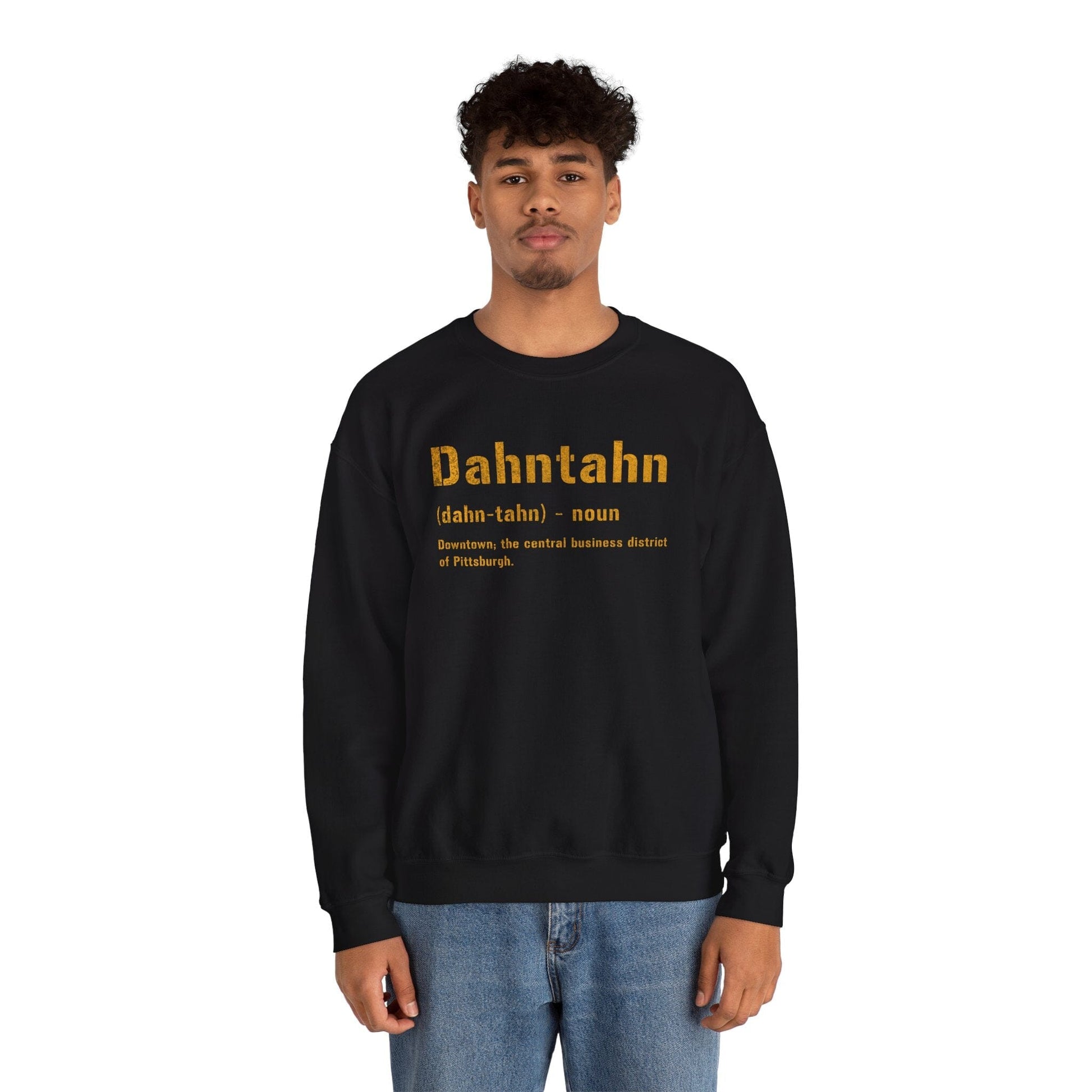Dahntahn Sweatshirt - Pittsburghese Crewneck Sweatshirt Yinzergear