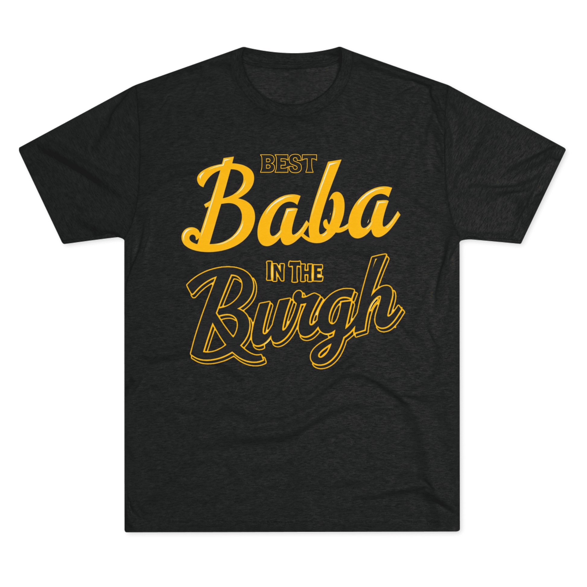 Baba Tri-Blend Tee - Pittsburgh Grandma Gift - Burgh T-Shirt Yinzergear S Tri-Blend Vintage Black