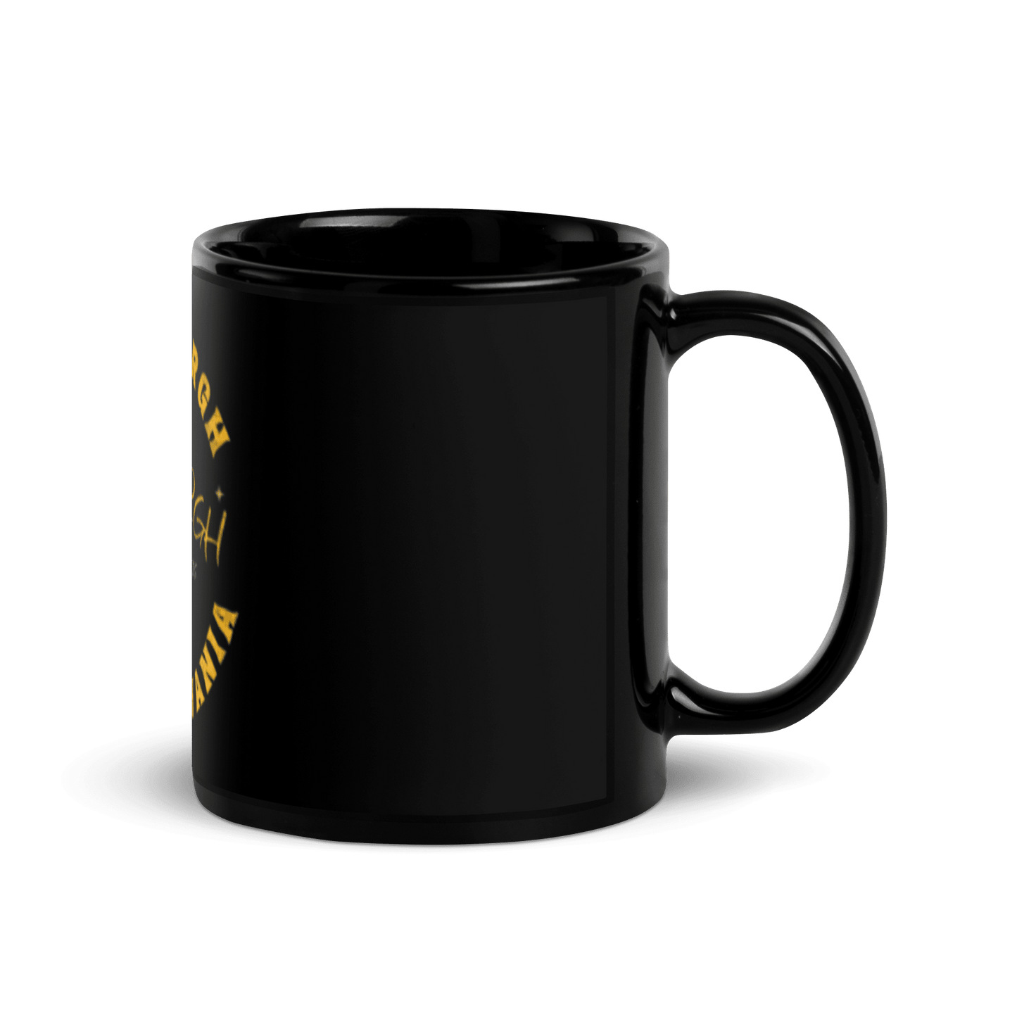 The Burgh Pittsburgh Pennsylvania Black Glossy Mug Yinzergear
