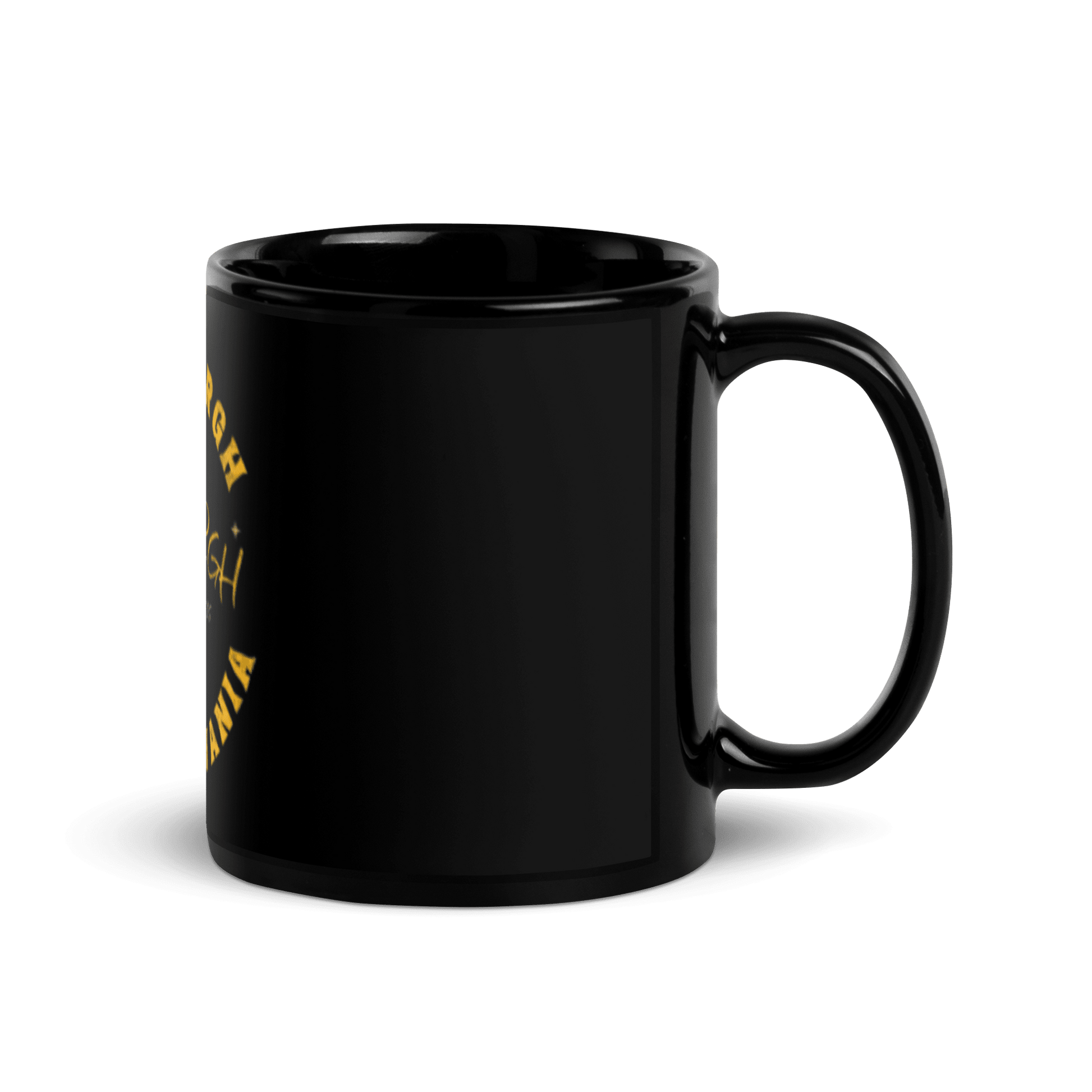 The Burgh Pittsburgh Pennsylvania Black Glossy Mug Yinzergear