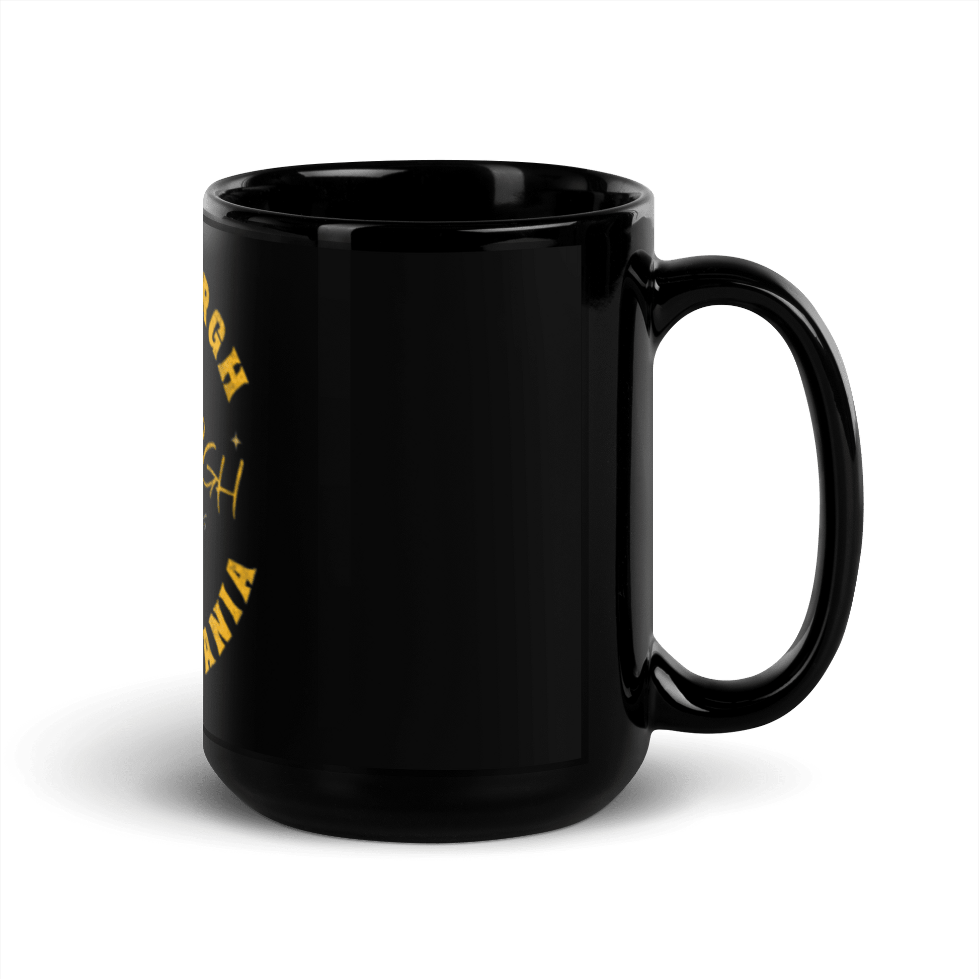 The Burgh Pittsburgh Pennsylvania Black Glossy Mug Yinzergear