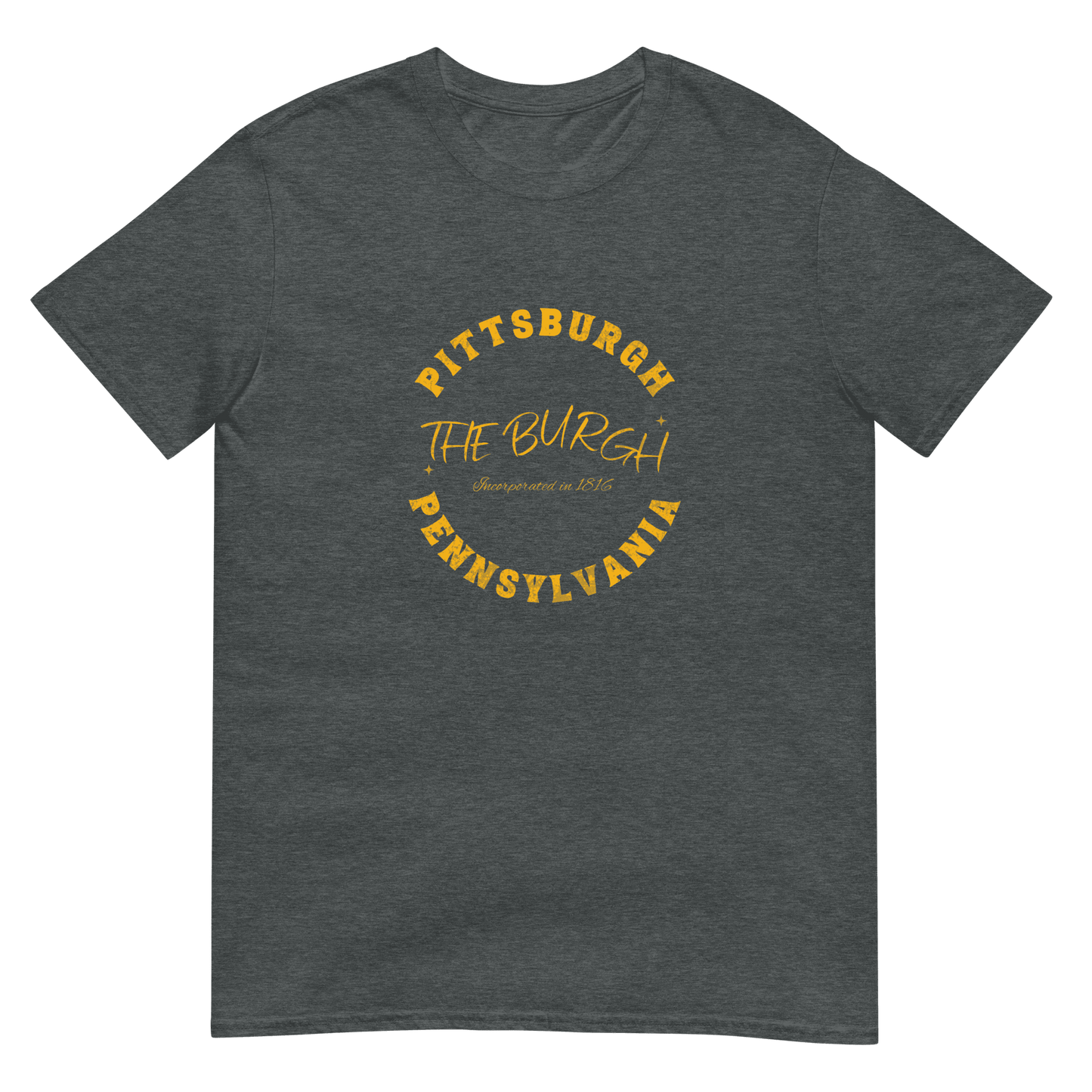 The Burgh Pittsburgh Pennsylvania T-Shirt Yinzergear Dark Heather S