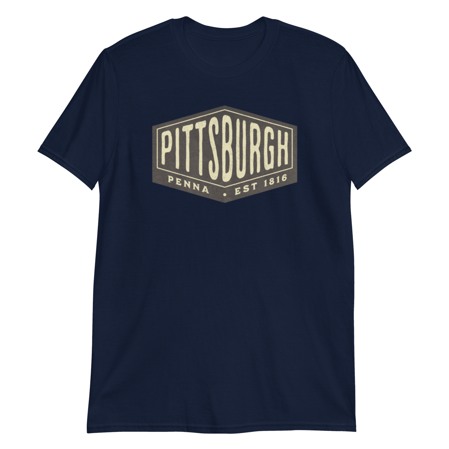 Pittsburgh Penna Est 1816 Vintage Graphic T-Shirt, Steel City Tee, Yinzer Shirt Yinzergear Navy S