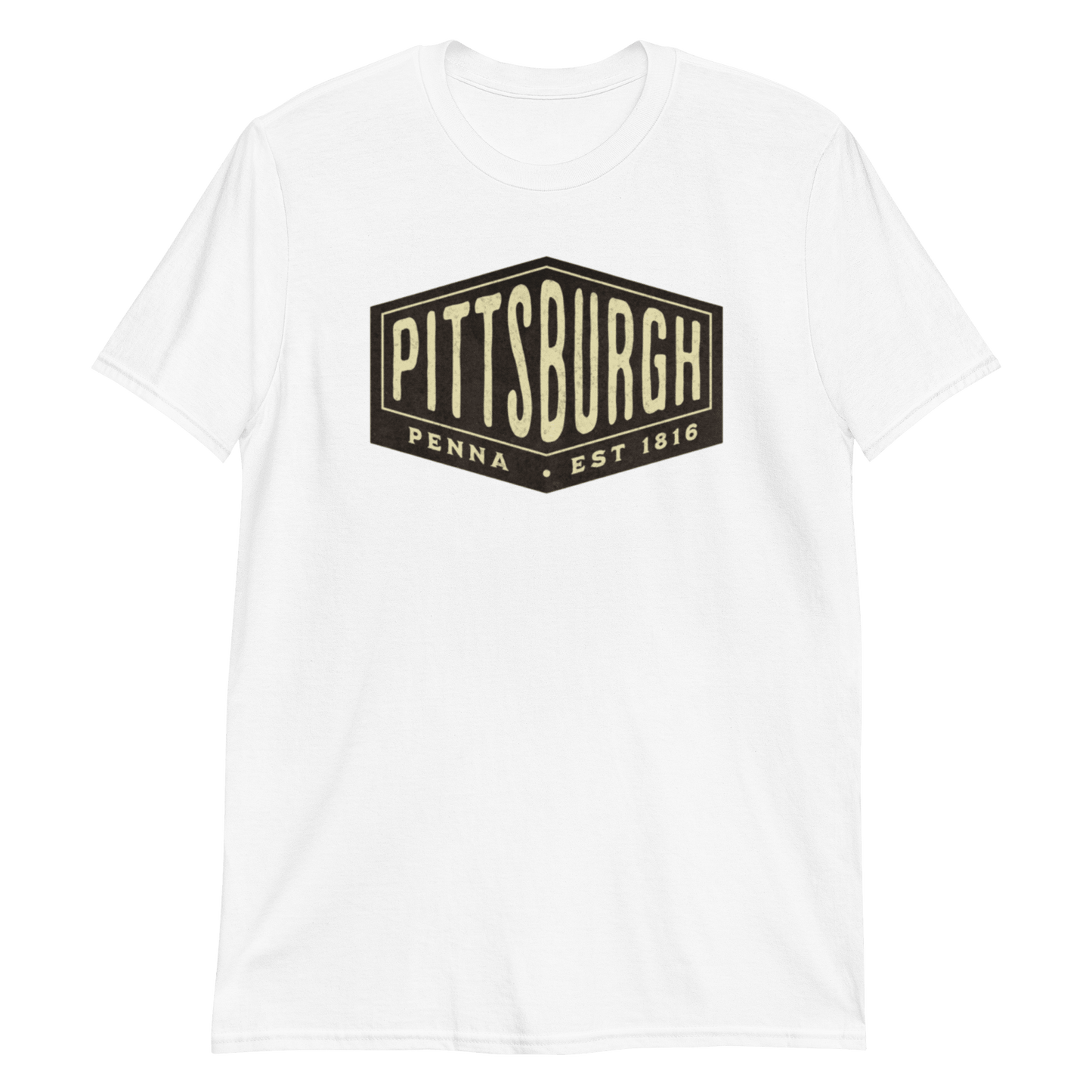 Pittsburgh Penna Est 1816 Vintage Graphic T-Shirt, Steel City Tee, Yinzer Shirt Yinzergear White S