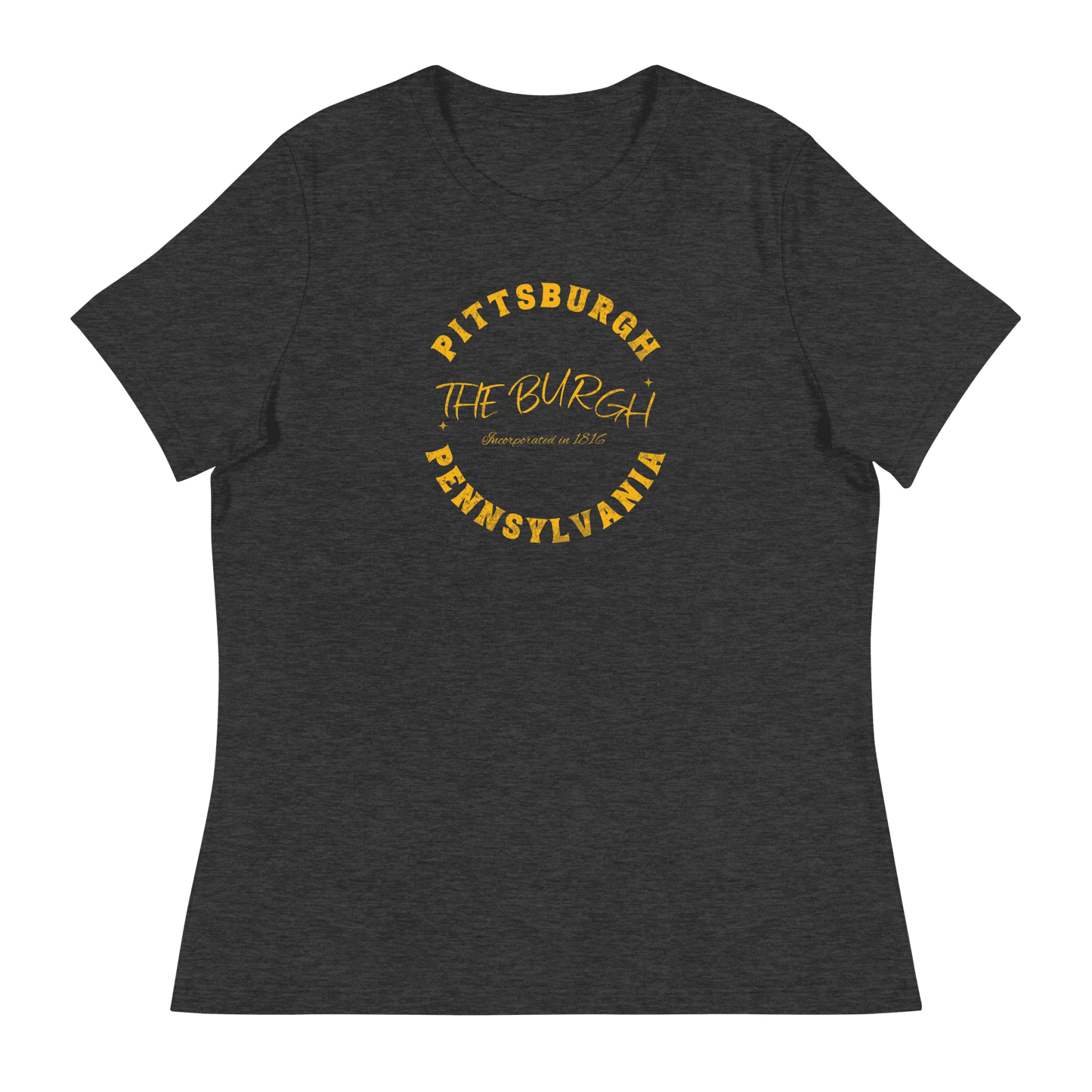 The Burgh Pittsburgh Pennsylvania T-Shirt Yinzergear Dark Grey Heather S