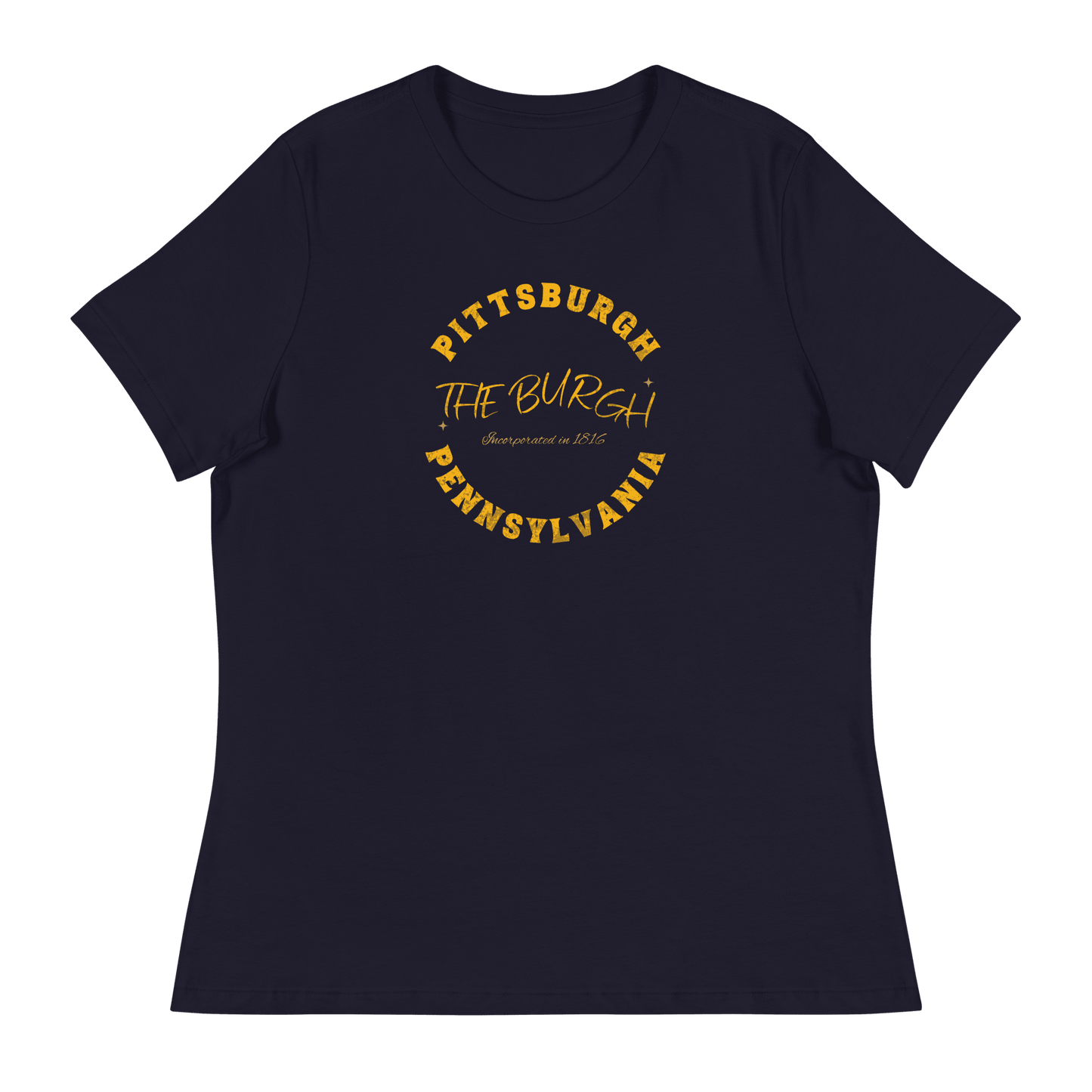 The Burgh Pittsburgh Pennsylvania T-Shirt Yinzergear Navy S