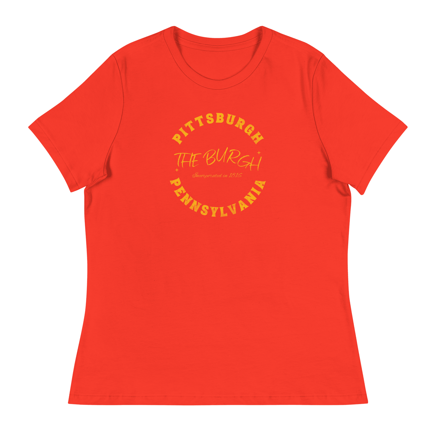 The Burgh Pittsburgh Pennsylvania T-Shirt Yinzergear Poppy S