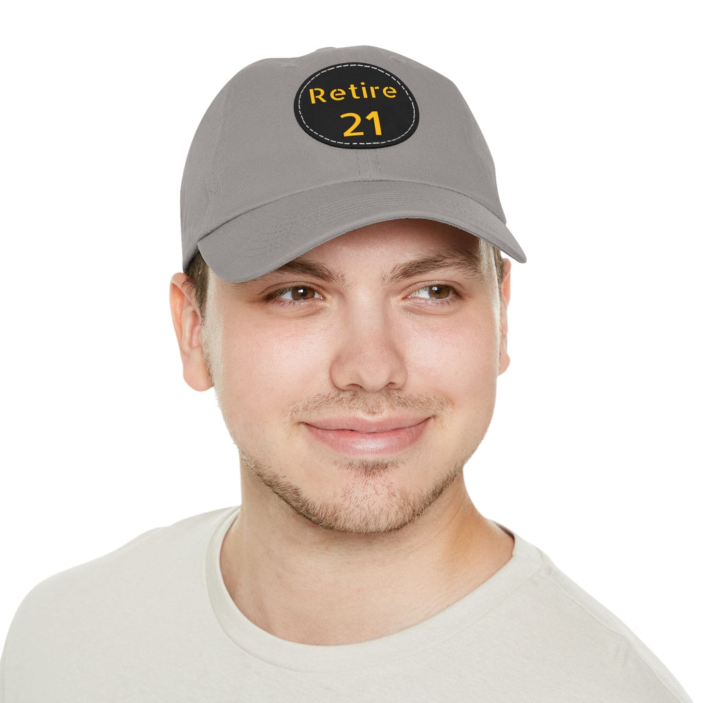 Retire 21 Leather Patch Hat Pittsburgh hat product image alternate view 71 | Yinzergear