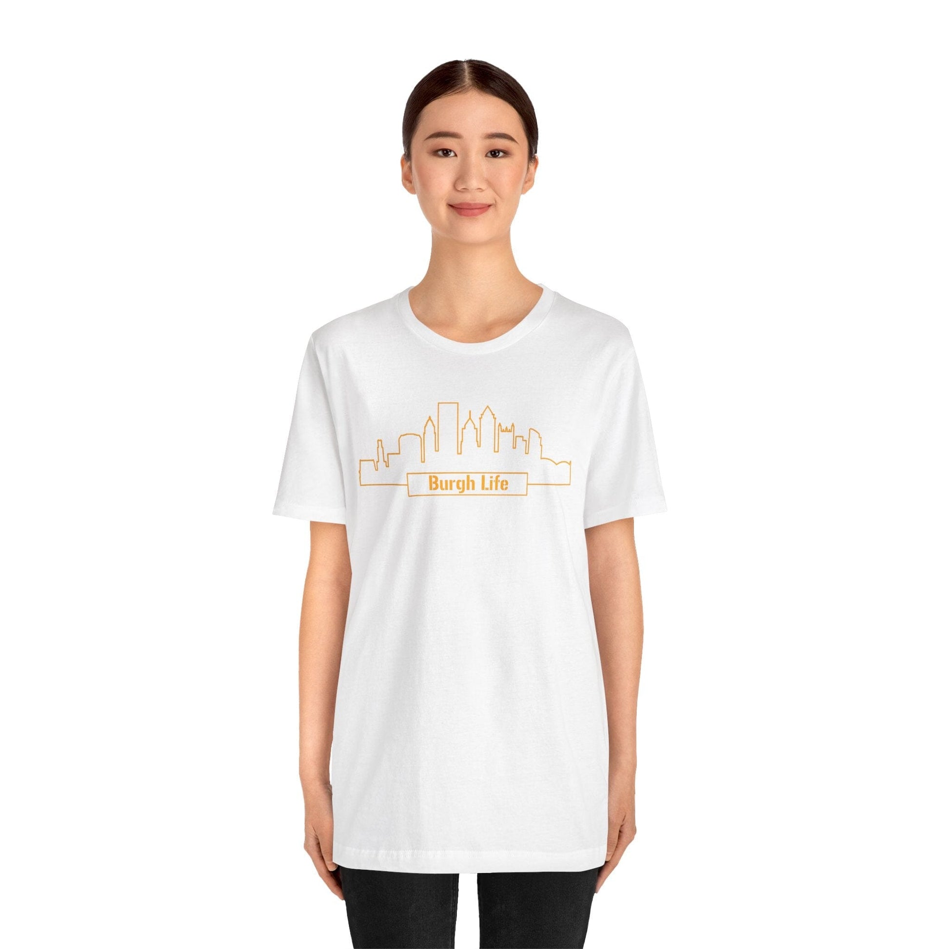Burgh Life Pittsburgh Skyline Tee - Steel City Shirt T-Shirt Printify 