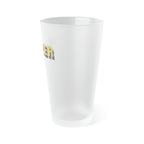 Yinzer Frosted Pint Glass Pittsburgh tumbler front view alternate view 5 | Yinzergear
