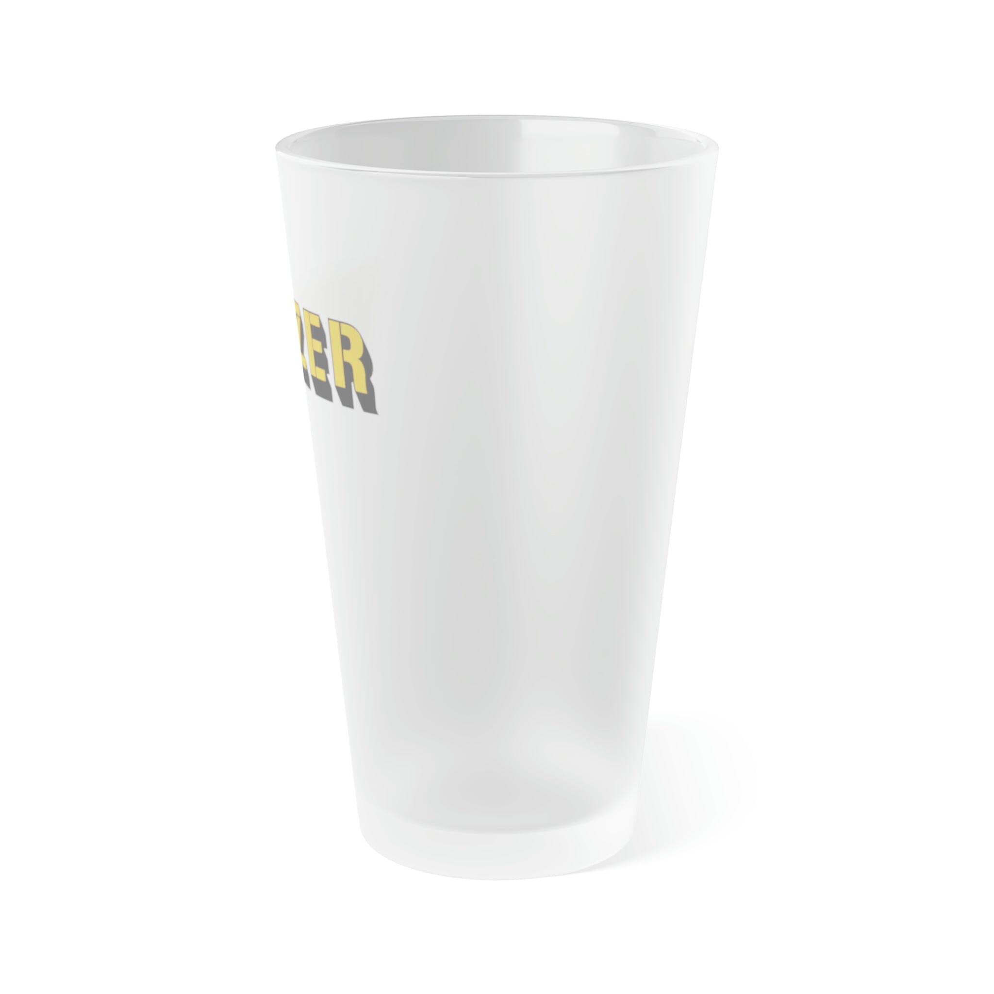 Yinzer Frosted Pint Glass Pittsburgh tumbler front view alternate view 5 | Yinzergear