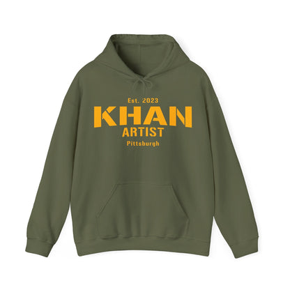 Khan Artist Hoodie - Pittsburgh Creative Apparel Hoodie Printify Military Green S 