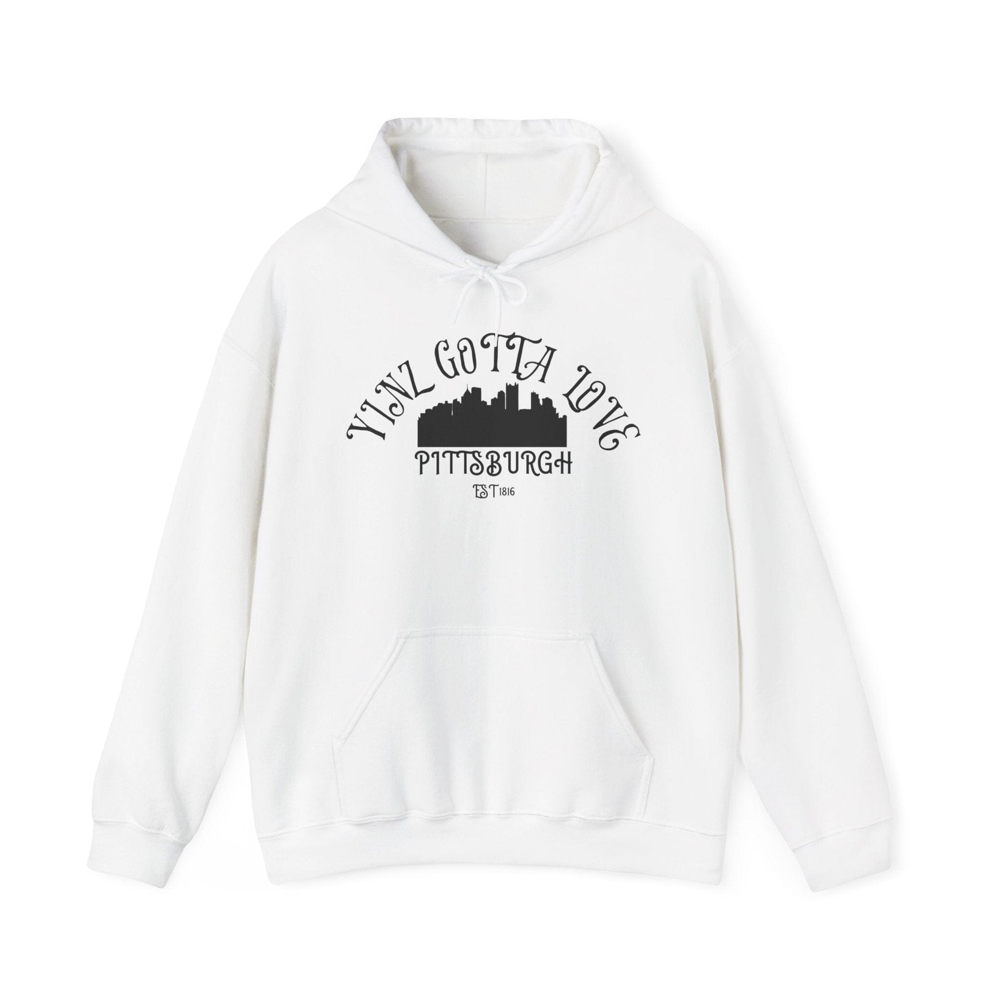 Yinz Gotta Love Pittsburgh Hoodie - Pittsburgh Sweatshirt Hoodie Printify White S 