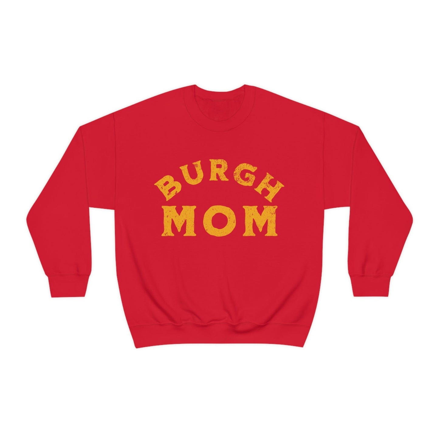 Burgh Mom Sweatshirt Sweatshirt Printify S Red 