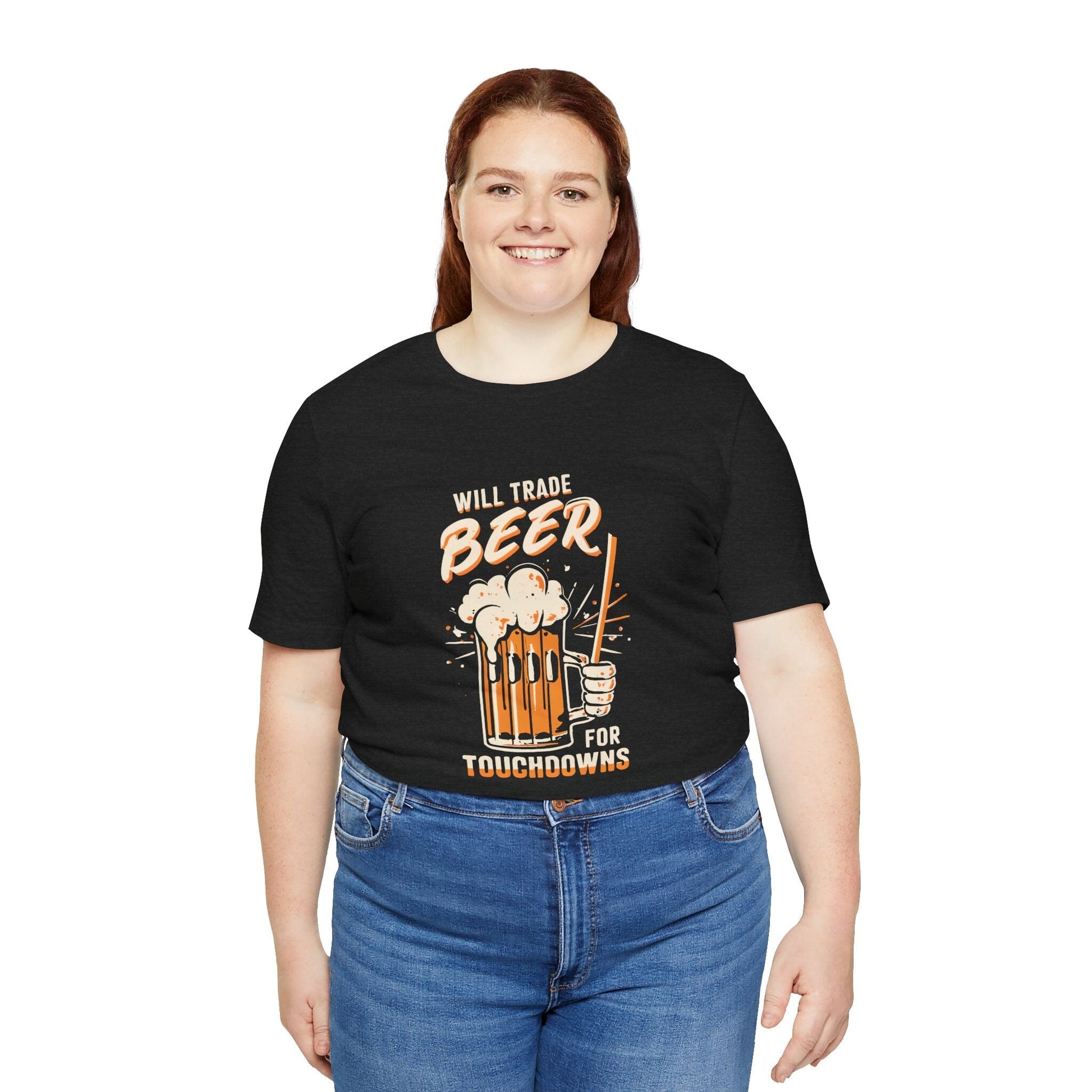 Will Trade Beer For Touchdowns Football T-Shirt - Game Day T-Shirt Yinzergear 
