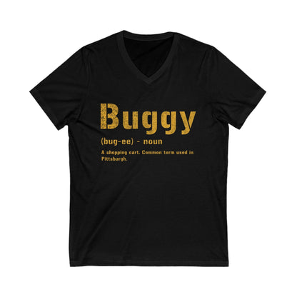Buggy Pittsburgh Shirt - Pittsburghese V-Neck Tee V-neck Printify S Black 