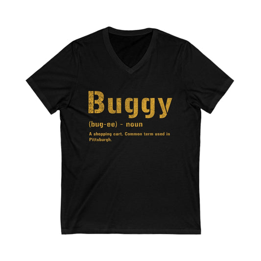Buggy Pittsburgh Shirt - Pittsburghese V-Neck Tee V-neck Printify S Black 