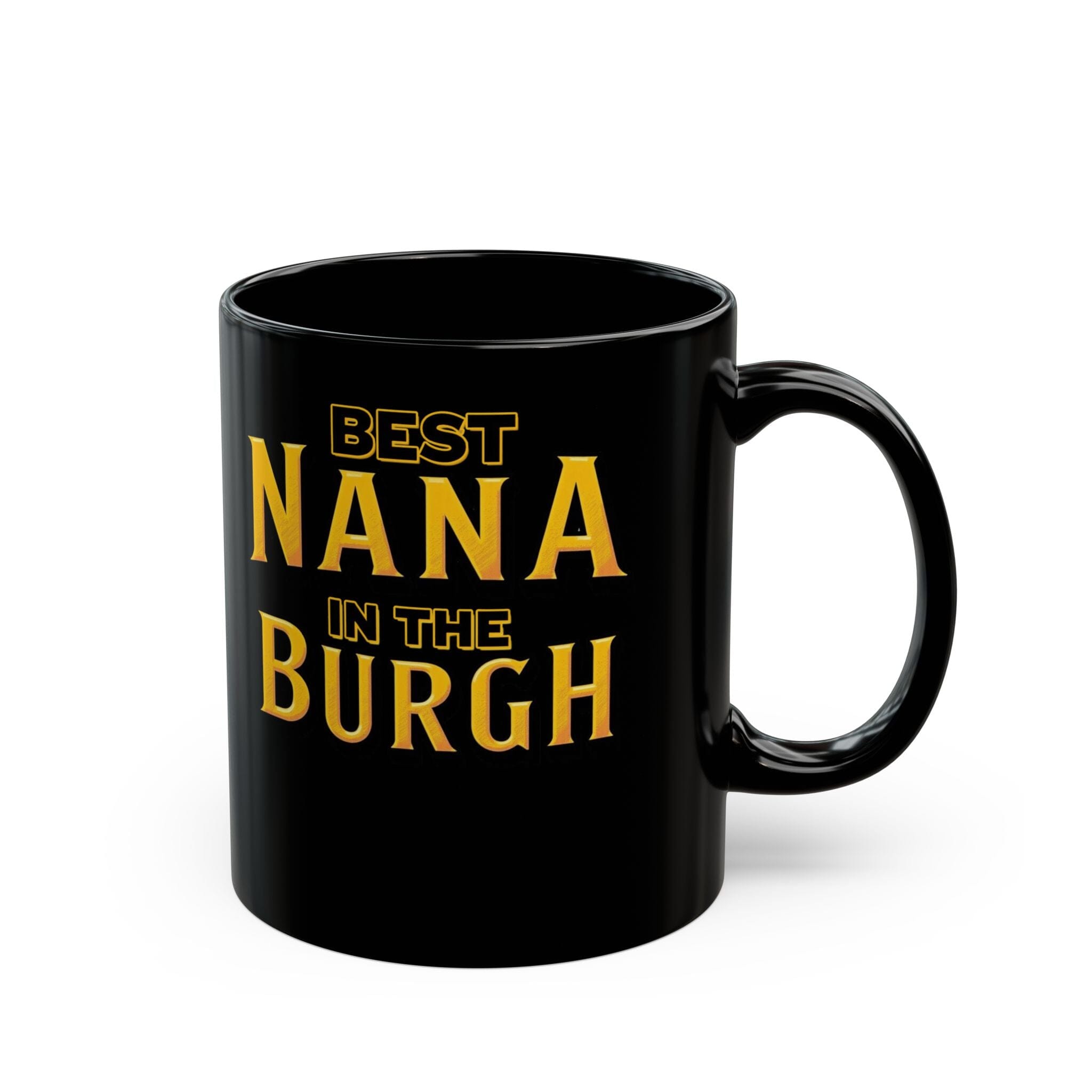 Best Nana in the Burgh coffee mug front view mockup view | Yinzergear