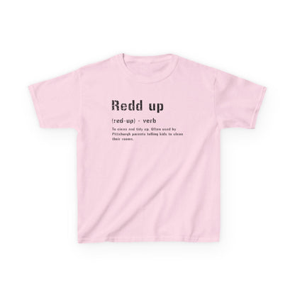 Redd Up Pittsburghese Kids T-Shirt - Pittsburgh Tee Kids clothes Yinzergear Light Pink XS 
