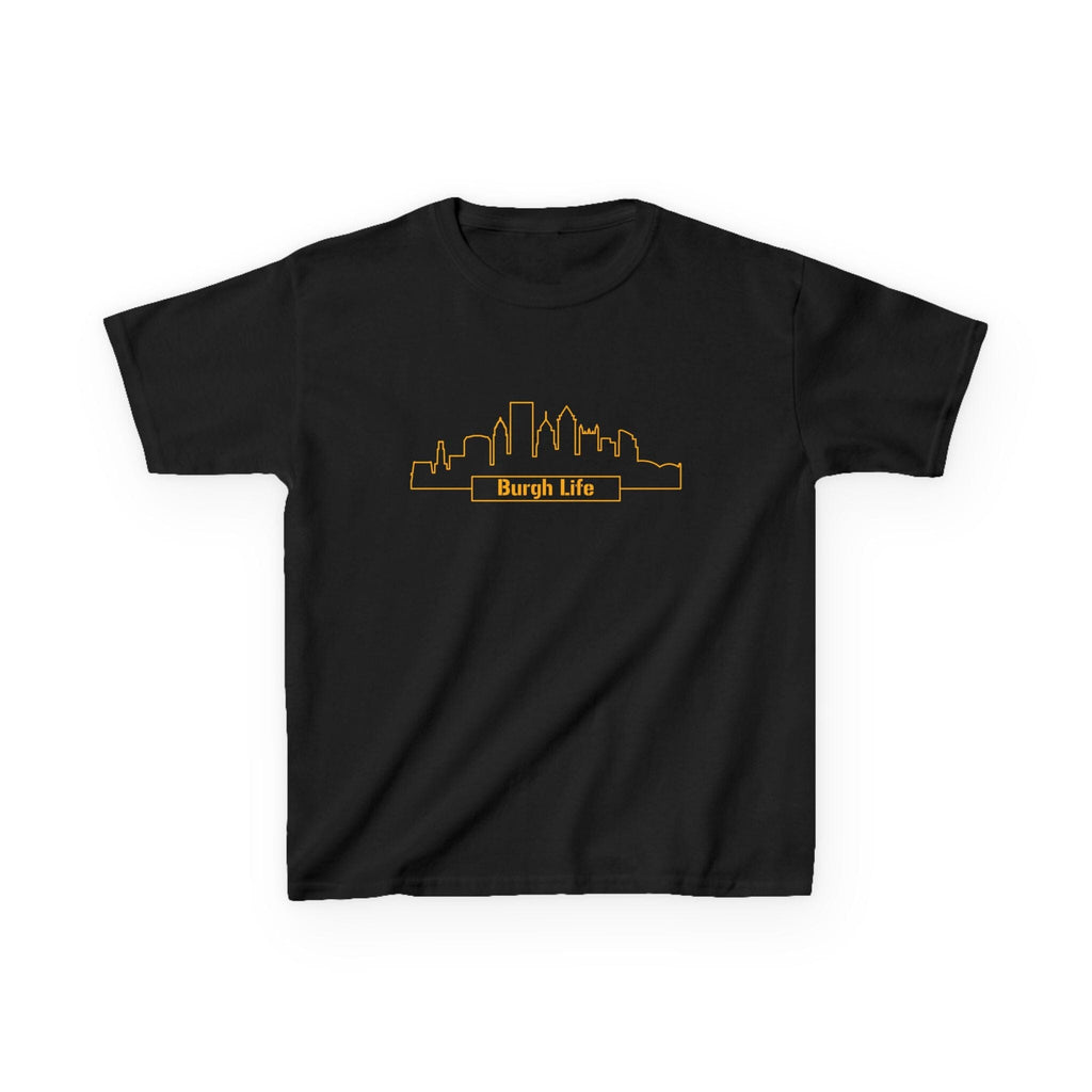 Burgh Life Kids T-Shirt on black kids shirt | Yinzergear