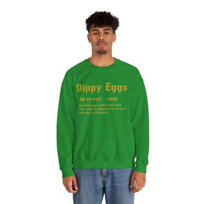 Dippy Eggs Sweatshirt - Pittsburghese Crewneck Sweatshirt Yinzergear 