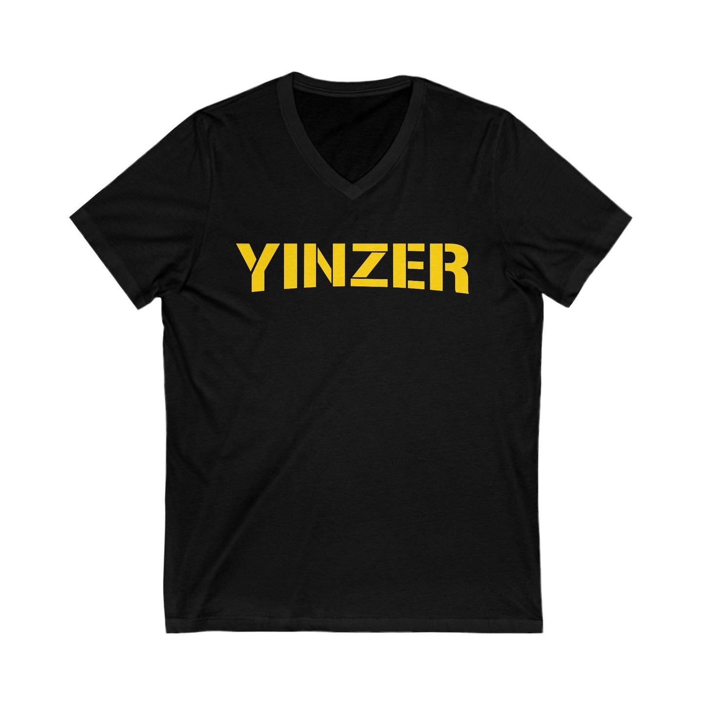 Yinzer V-Neck Tee - Pittsburgh Pride Shirt V-neck Printify S Black 