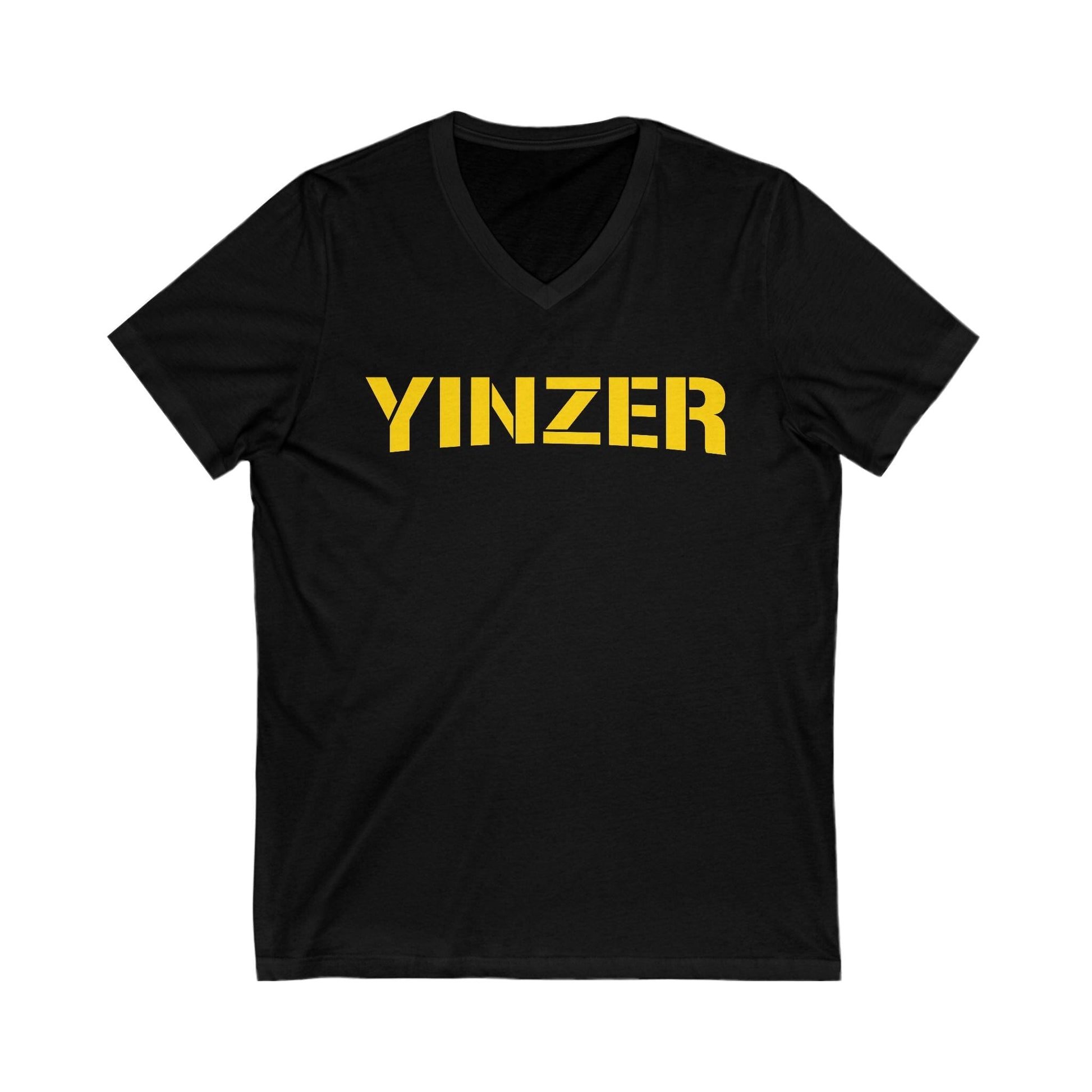 Yinzer V-Neck Tee - Pittsburgh Pride Shirt V-neck Printify S Black 