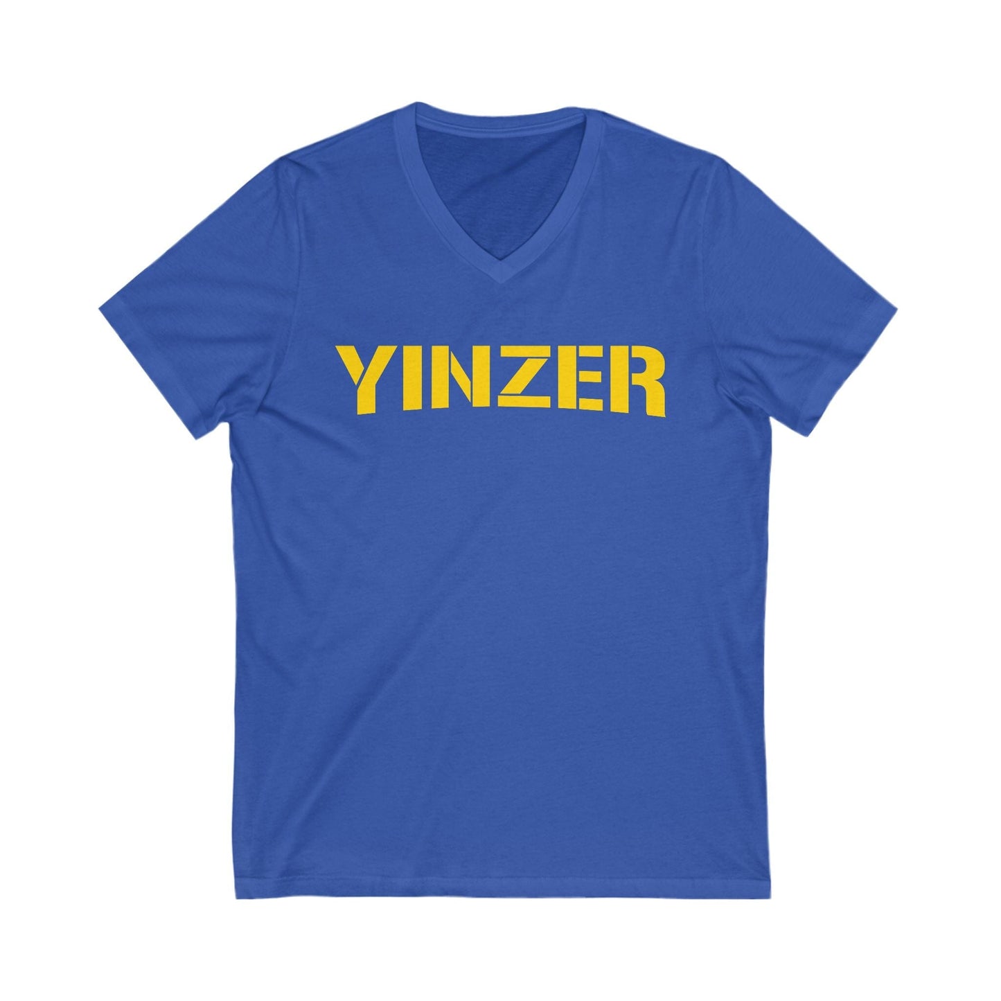 Yinzer V-Neck Tee - Pittsburgh Pride Shirt V-neck Printify S True Royal 