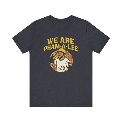 We Are Pham-a-Lee T-Shirt – Tommy Pham Baseball Fan Shirt - Pittsburgh Pirates 1979 Throwback Shirt T-Shirt Yinzergear Heather Navy S 