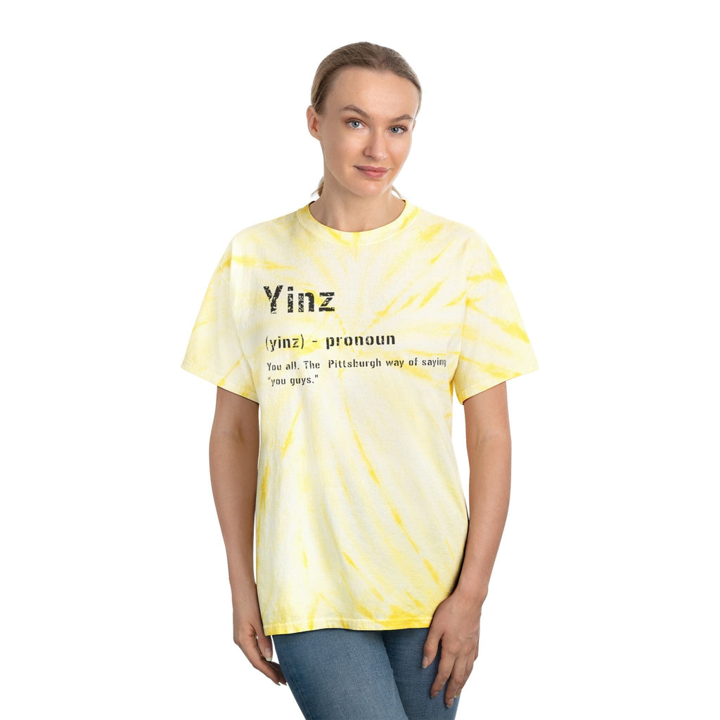 Yinz Tie-Dye Pittsburghese definition tee product image alternate view 7 | Yinzergear