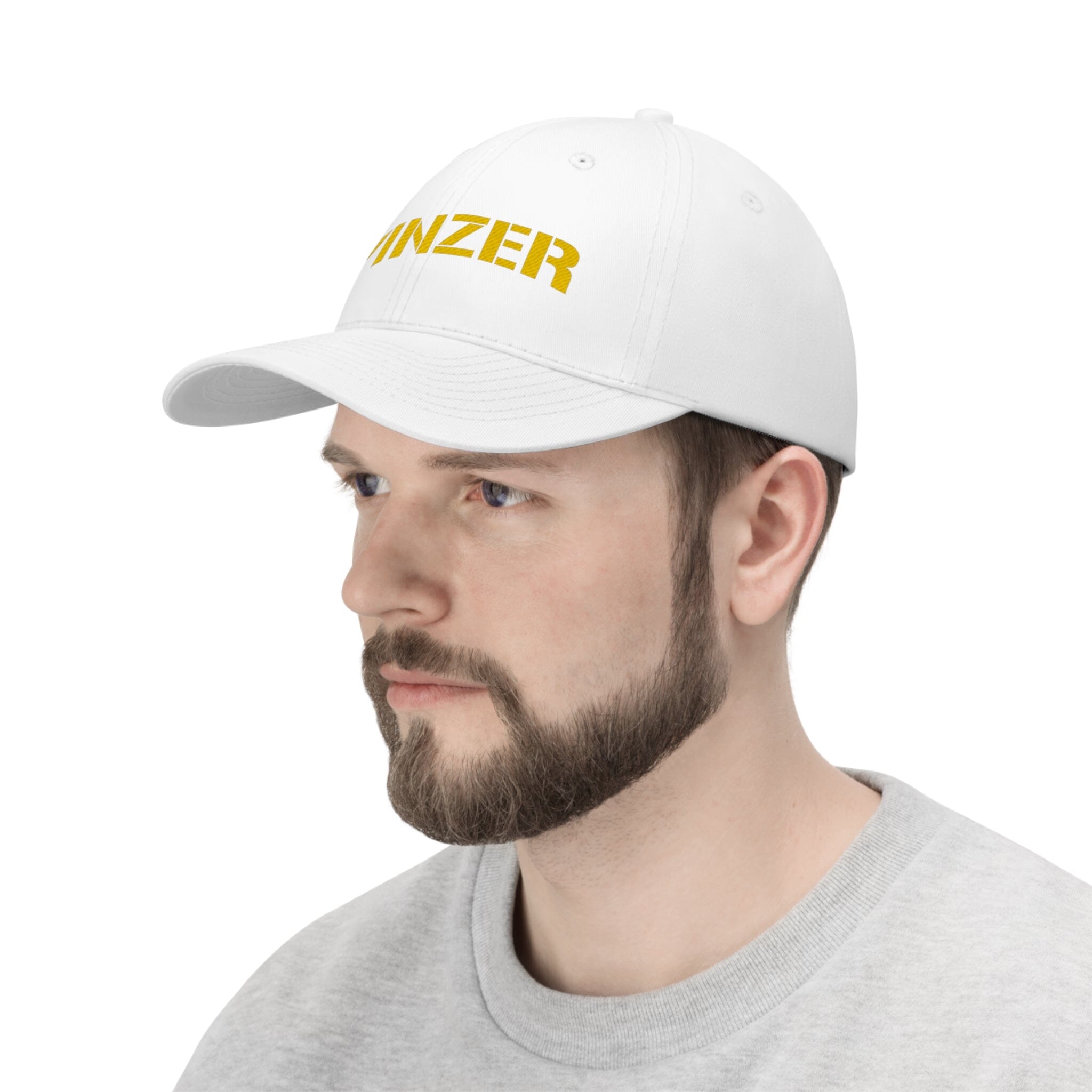 Yinzer embroidered hat Pittsburgh hat in white | Yinzergear