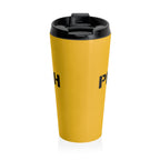 Sip Stainless Steel Travel Mug Pittsburgh mug front view | Yinzergear
