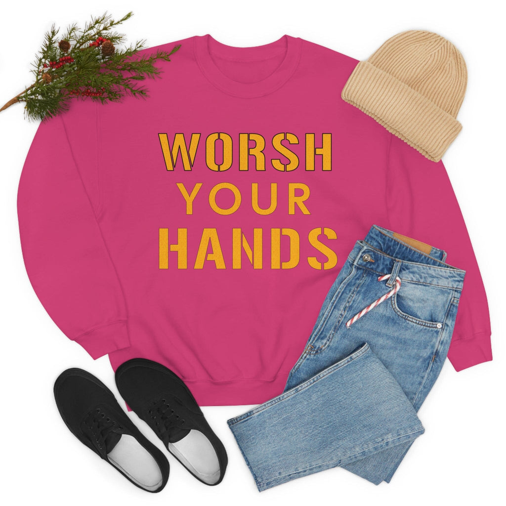 Worsh Your Hands Sweatshirt Pittsburgh sweatshirt product image alternate view 13 | Yinzergear