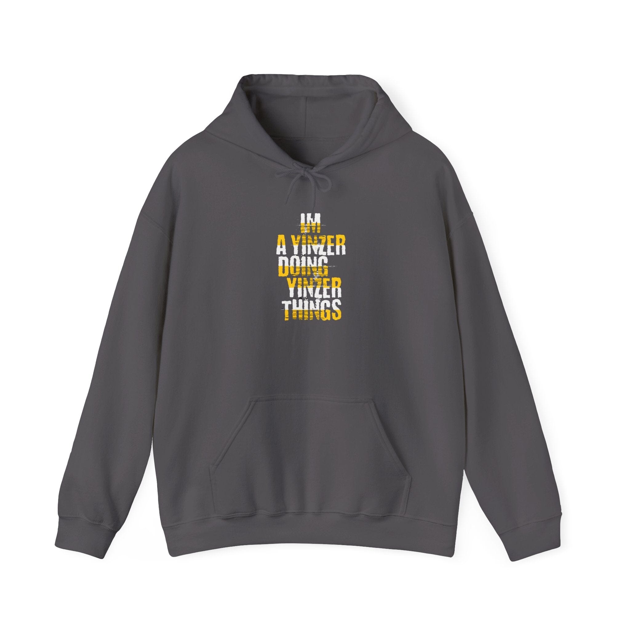 I'm a Yinzer Doing Yinzer Things Hoodie Pittsburgh hoodie on charcoal hoodie | Yinzergear