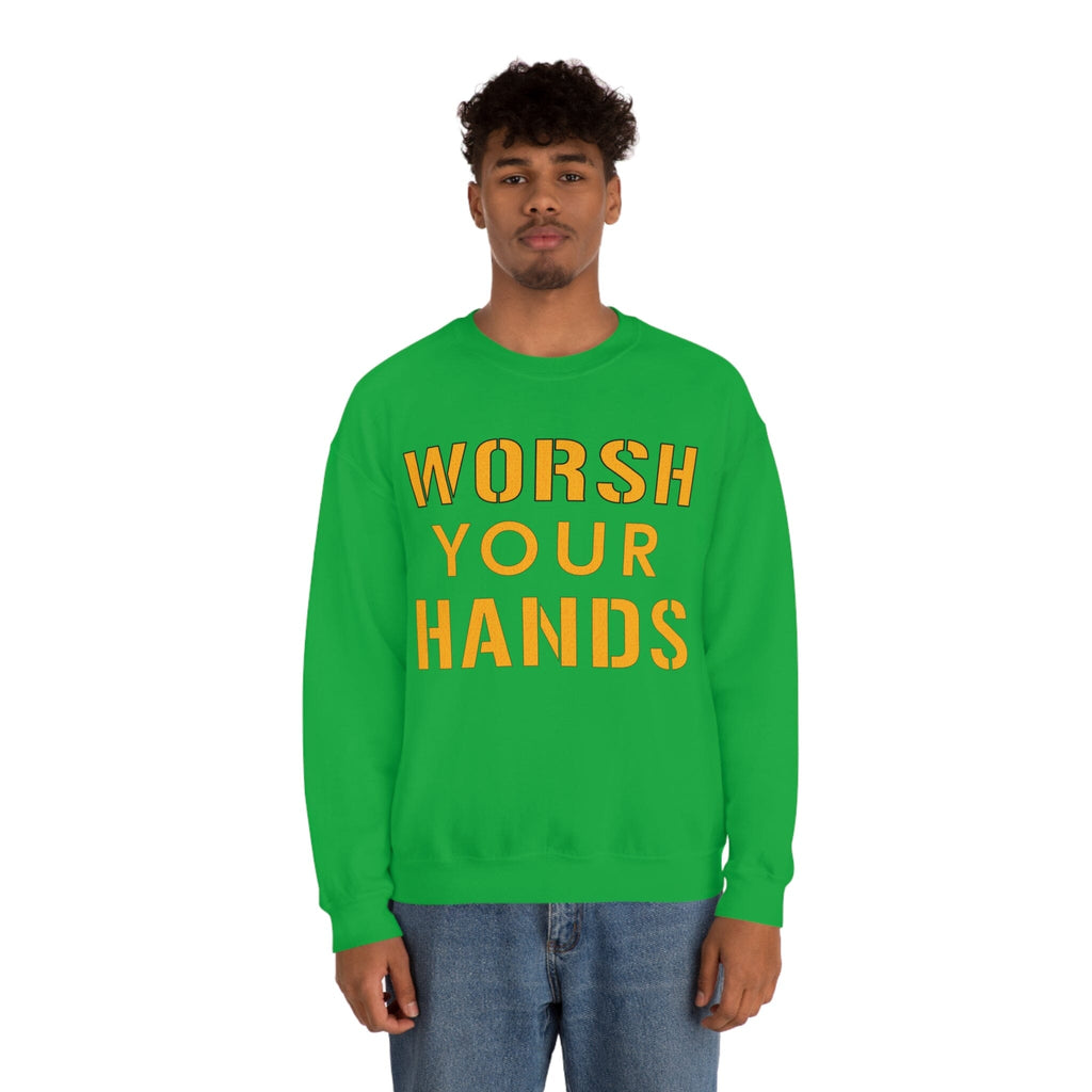 Worsh Your Hands Sweatshirt Pittsburgh sweatshirt product image alternate view 16 | Yinzergear