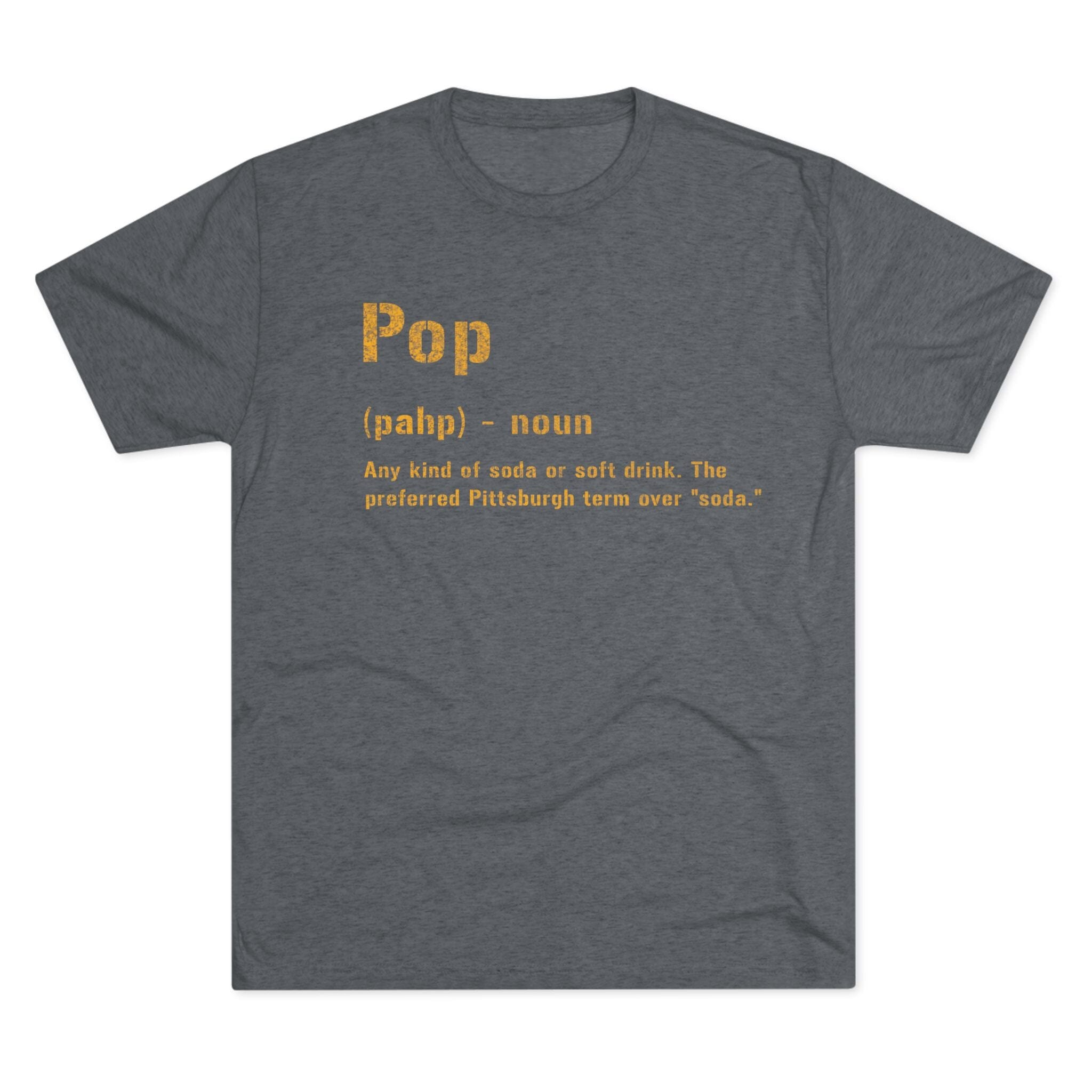 Pop Pittsburghese Tri-Blend T-Shirt alternate product image 3 | Yinzergear