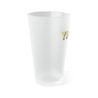 Yinzer Frosted Pint Glass Pittsburgh tumbler front view alternate view 4 | Yinzergear