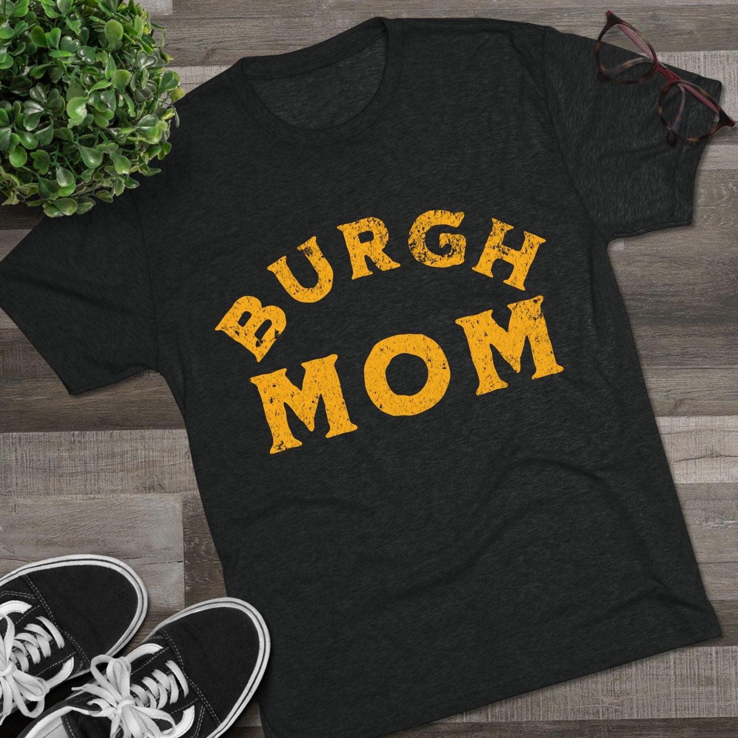 Burgh Mom Yinzer Tri-Blend T-Shirt - Pittsburgh Mom Gift T-Shirt Printify 